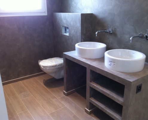 Béton ciré salle de bain