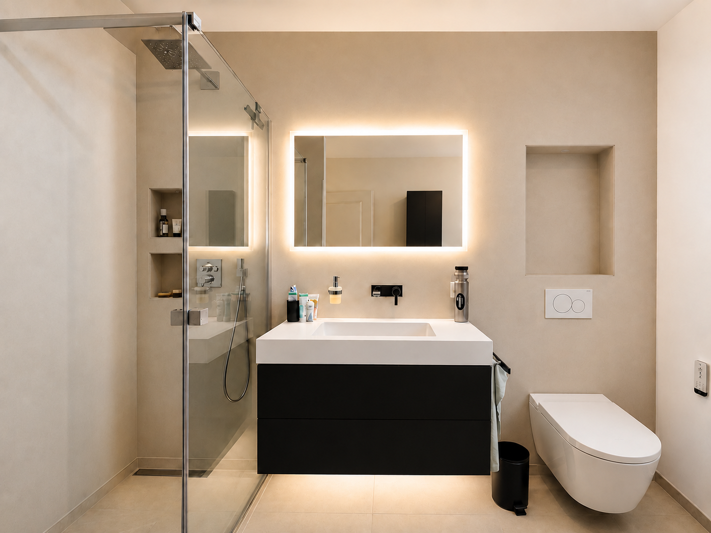 Salle de bain en béton ciré Salle de bain en béton ciré