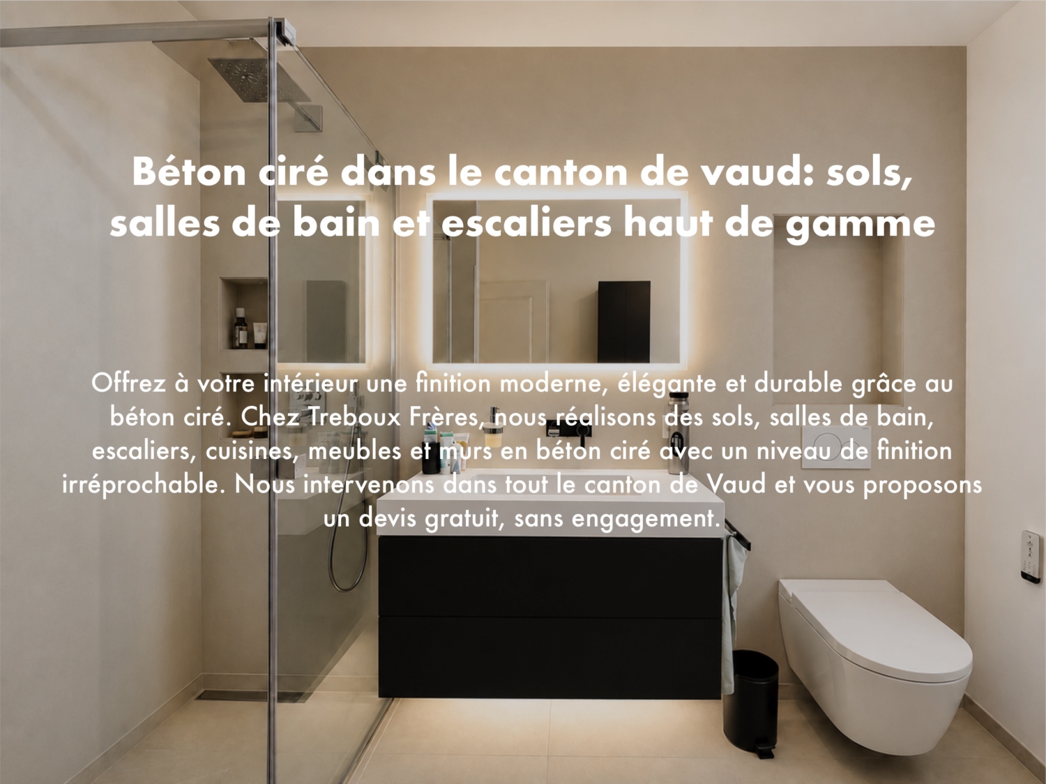Salle de bain en béton ciré Salle de bain en béton ciré